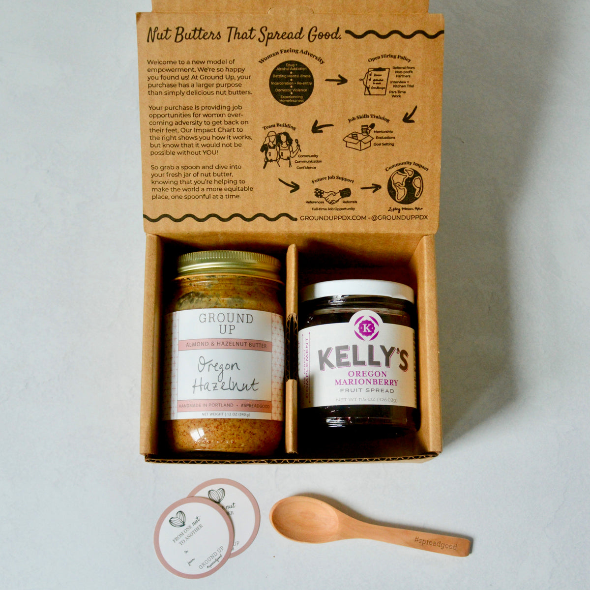 Shiny Nut Butter Gift Set by 【Jungle Gems】with Butter Knife and