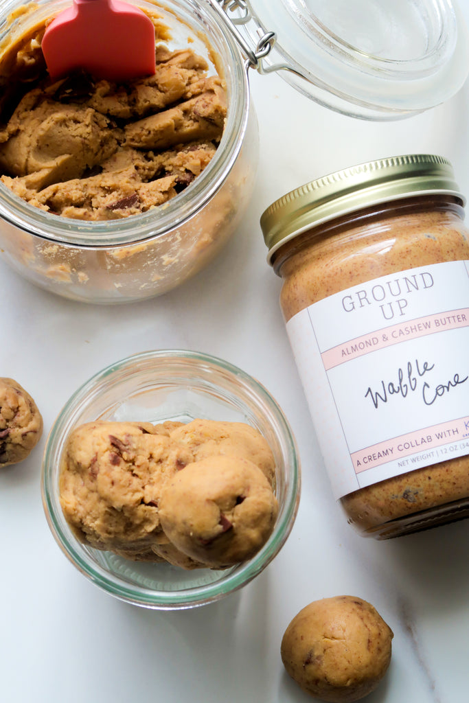 Chickpea Cookie Dough with Waffle Cone Nut Butter