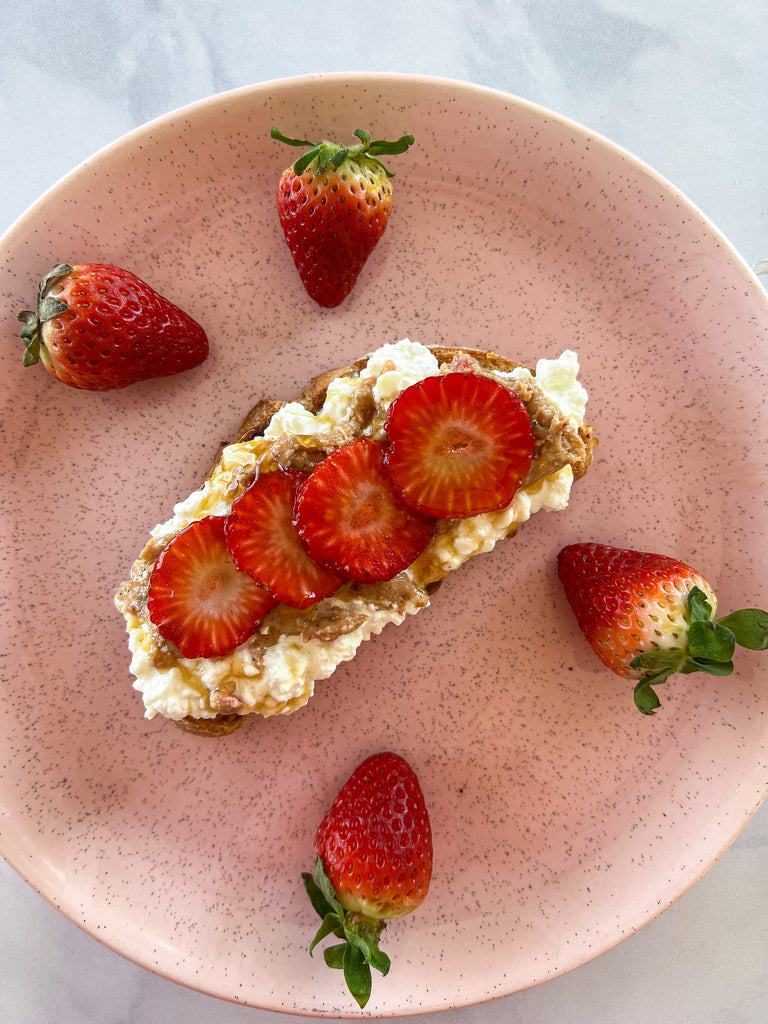Strawberry Black Pepper Cottage Cheese Toast