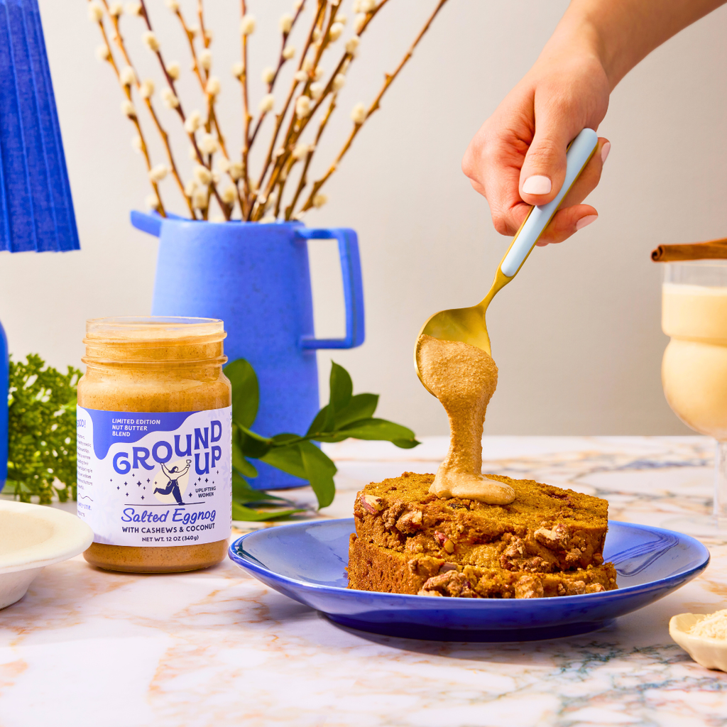 Salted Eggnog Coconut + Cashew Butter