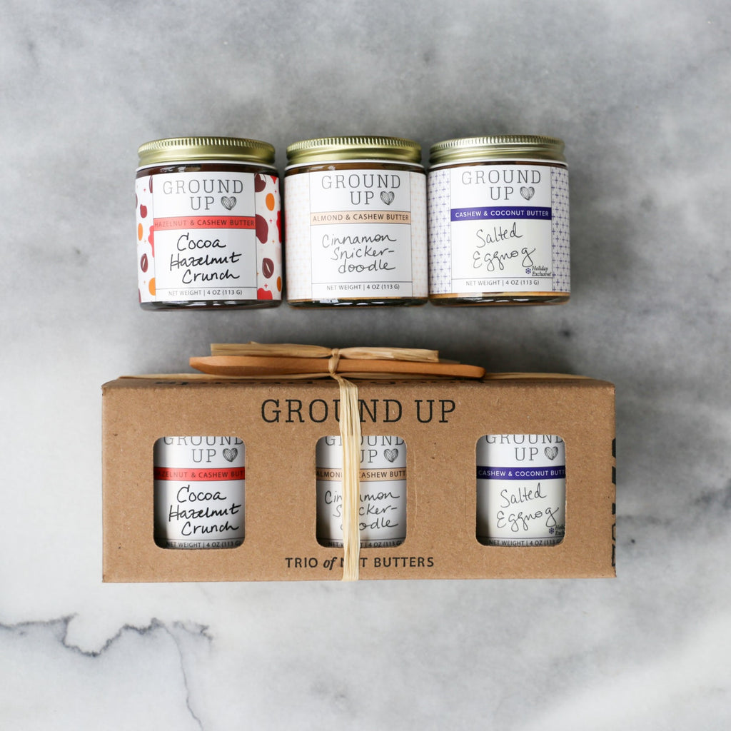 Holiday Tasting Flight Trio of Nut Butters Gift