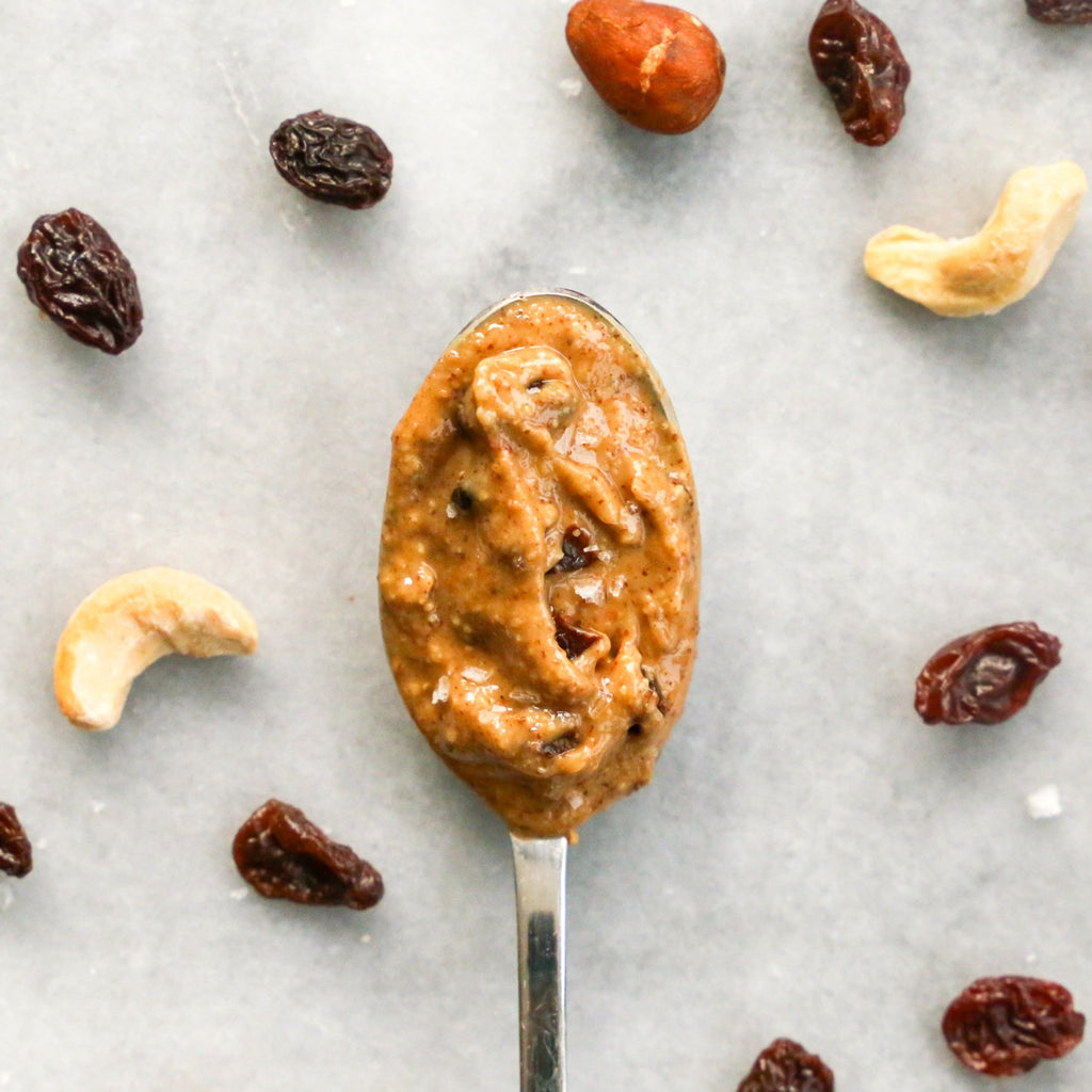 Oatmeal Raisin Cookie Nut Butter made in collaboration with Sweet Simple Vegan
