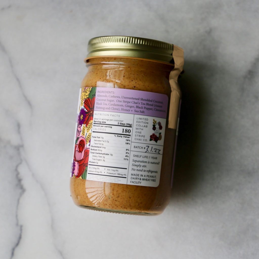 Masala Chai Almond + Cashew Butter