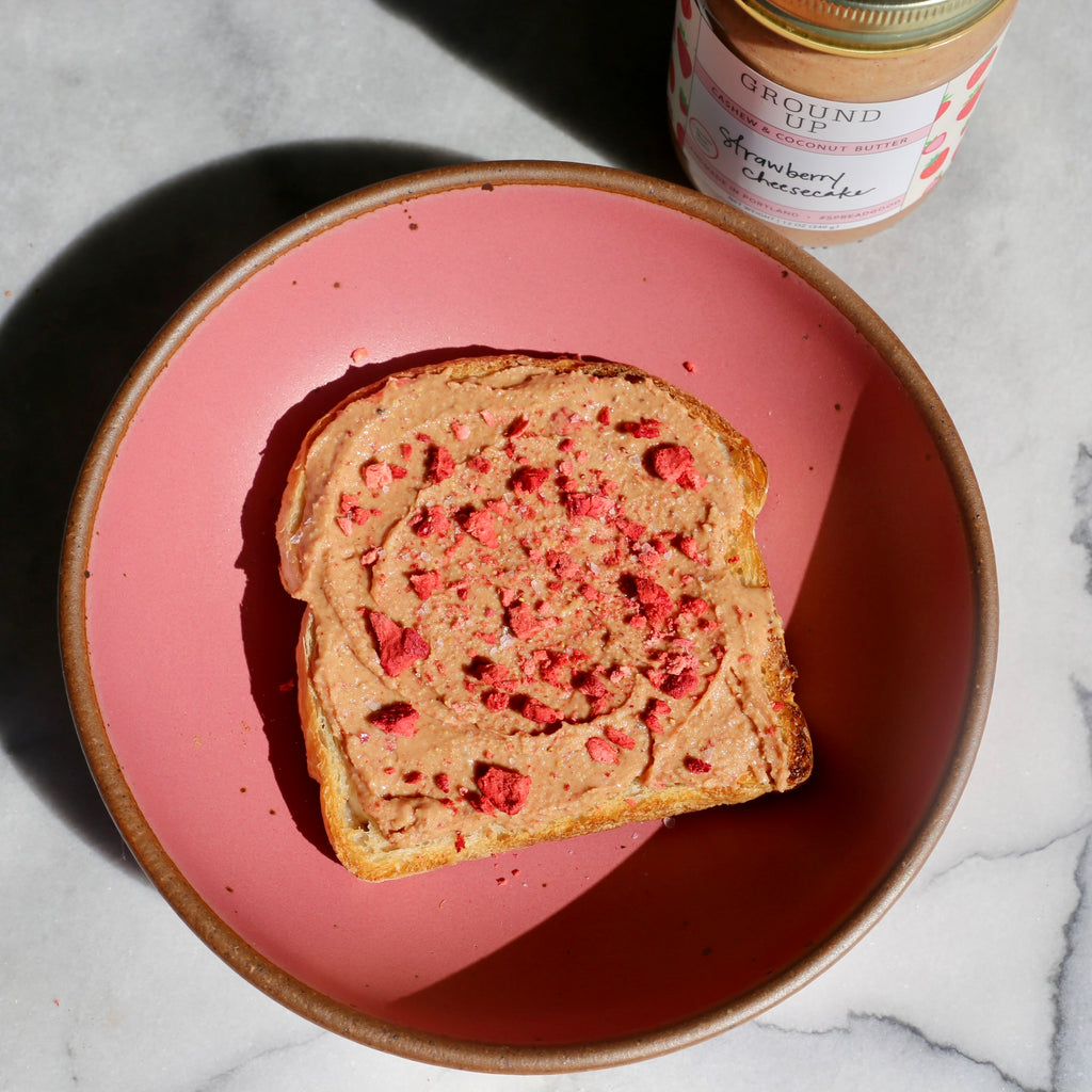 Strawberry Cheesecake Cashew Butter on Toast